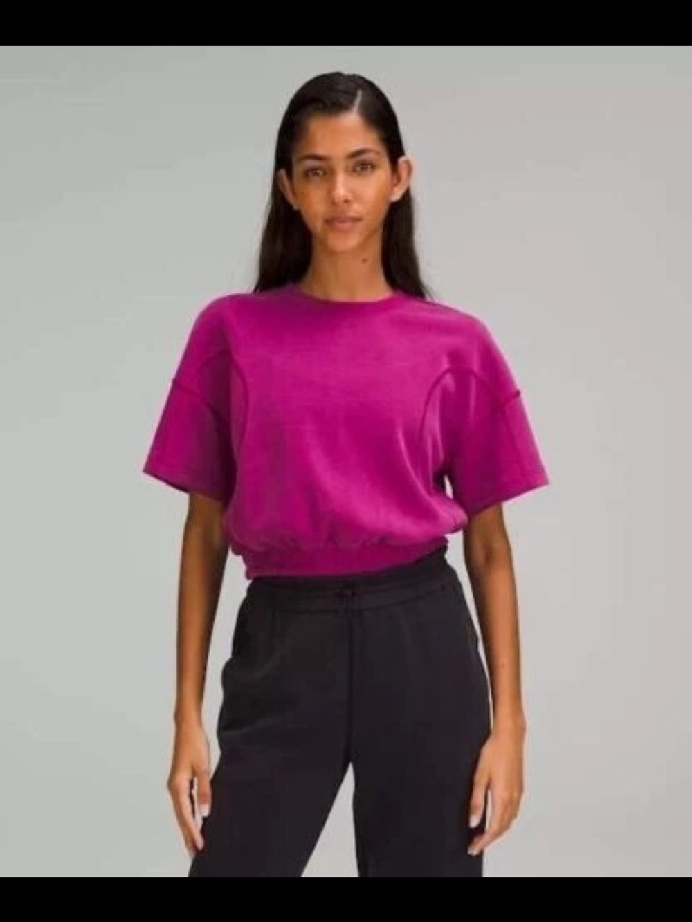 lululemon athletica Short-Sleeve Crewneck Top in Fuchsia